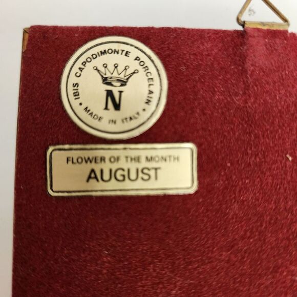 Set of 2 IBIS Capodimonte Porcelain Flower of The Month Framed Flowers - Picture 5 of 9